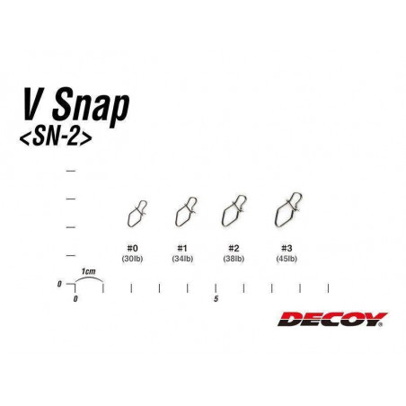 Decoy V-Snap Gr.0 1 2 3 Alle zur Auswahl hohe Tragkraft Made in Japan Wirbel