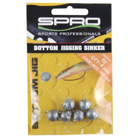 Spro Bottom Jigging Bleikugel Jigkopf Jig Cheburashka Gamakatsu