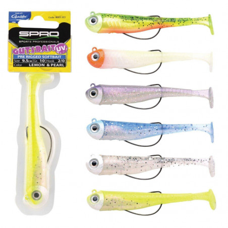Spro Gutsbait UV 95 UV110 9,5cm 11cm 10g 2/0 Offset Olive Opal Mojito Gummiköder