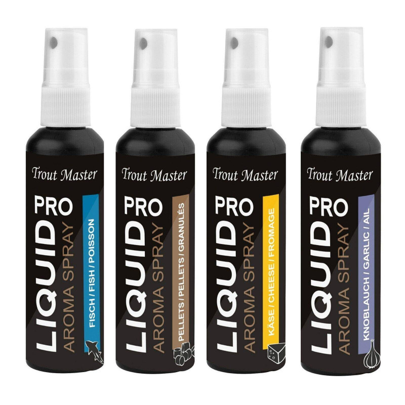 Spro Trout Master Pro Liquid Spray 50ml Knoblauch Fisch Pellets Aroma Lockmittel