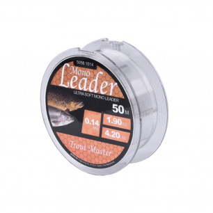 Trout Master Mono Leader 50m Schnur Monofile Hoch Elastisch Vorfach Angelschnur