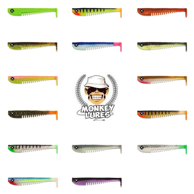 Monkey Lures King Lui alle Größen alle Farben 7,5 10 12 Gummifische Kunstköder