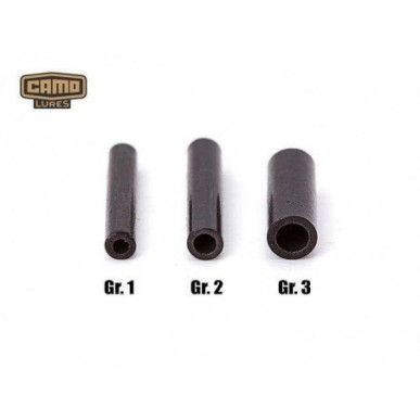 Camo Lures Quetschhülsen 50 Stk. Gr. 1 2 3 Klemmhülsen Black Neu Tackle Crimp