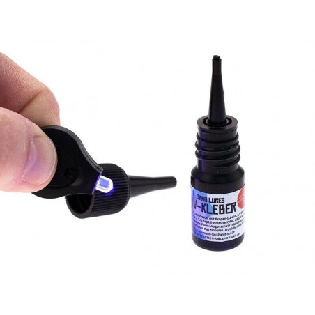 Camo-Lures UV Kleber mit UV Beamer Köderkleber Lurekleber Gummifisch Sekunden