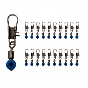 20 Stück PERLEN LAUF WIRBEL für Angelposen Blei Futterkorb Posen Posenwirbel