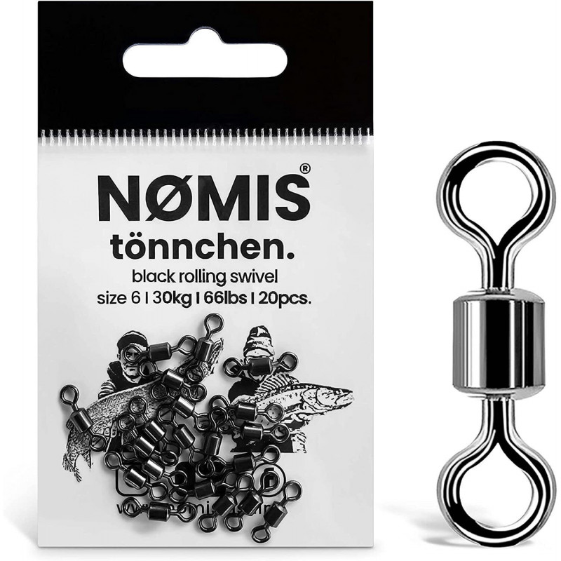 NØMIS Tönnchenwirbel zum Angeln Starke Angelwirbel zum Spinnfischen Wirbel Angel