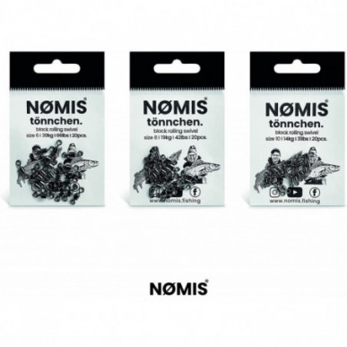 NØMIS Tönnchenwirbel zum Angeln Starke Angelwirbel zum Spinnfischen Wirbel Angel