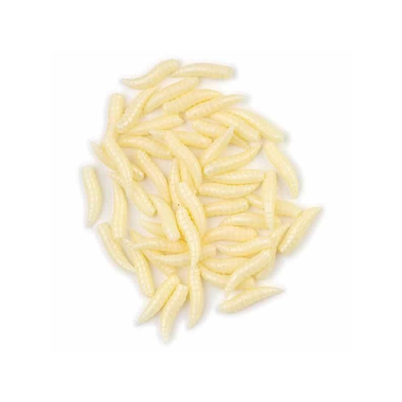 40 Stück Bienenmaden Kunstmaden Wachsmottenlarven Forellen Maden Köder Forelle