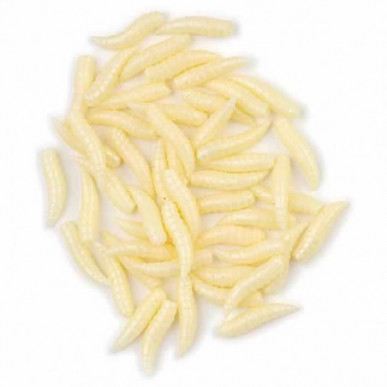 40 Stück Bienenmaden Kunstmaden Wachsmottenlarven Forellen Maden Köder Forelle