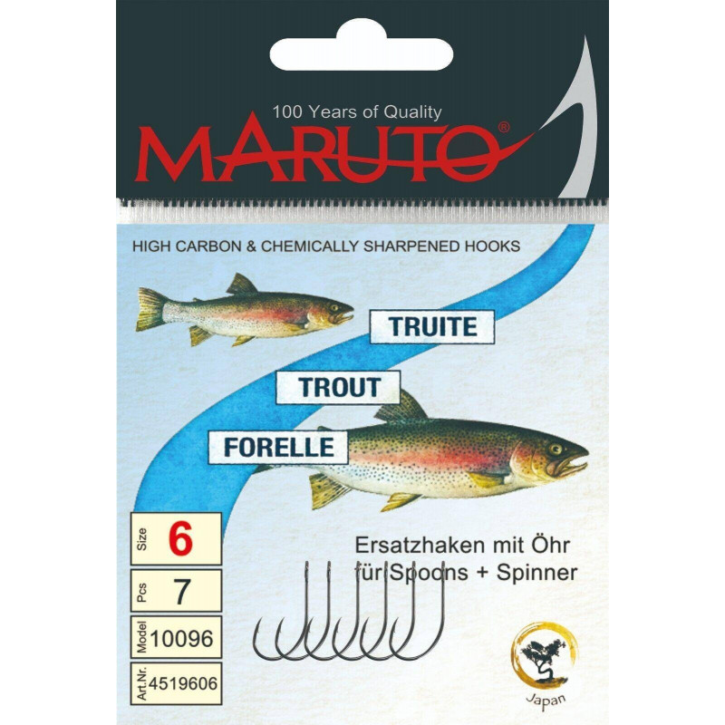 Maruto Einzelhaken für Blinker und Spinner Angelhaken Öhrhaken Ersatzhaken Maruto Einzelhaken für Blinker und Spinner Angelhaken Öhrhaken Ersatzhaken