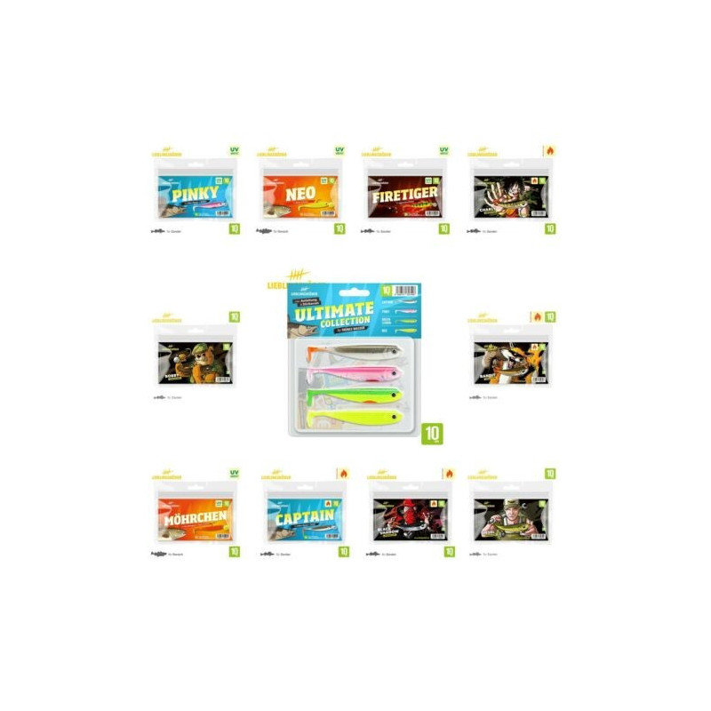 Lieblingsköder 10cm 4 Stück Sunny Sheriff Firetiger Barsch Forelle alle Farben