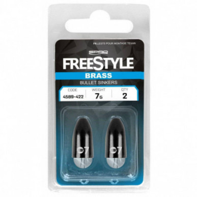 SPRO Freestyle Brass Bullet Sinker Blei Patronenblei Dropshot Bleie Schwarz