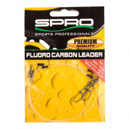 Spro Matt Black Leader Fluoro 2 Fluorocarbon Spinnvorfächer Hechtvorfach Fluo