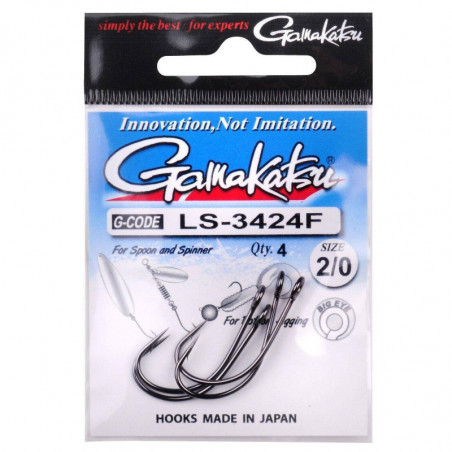 Gamakatsu Haken LS-3424F Single Hook für Spinner Spoon Jigging Cheburashka