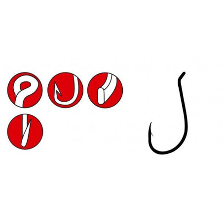 Gamakatsu Haken LS-5314 Nickel Einzelhaken mit Öhr Salzwasser Hook Saltwater