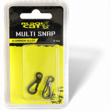 BLACK CAT Multi Snap 2 Stück Schnureinhänger Wallersnaps Karabiner Einhänger
