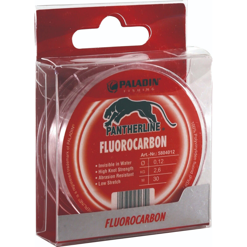 Paladin Pantherline Fluoro Carbon Fluo Vorfachschnur 30m Spule fast unsichtbar Paladin Pantherline Fluoro Carbon Fluo Vorfachschnur 30m Spule fast unsichtbar