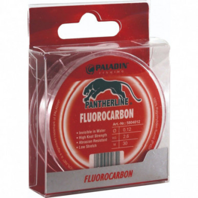 Paladin Pantherline Fluoro Carbon Fluo Vorfachschnur 30m Spule fast unsichtbar