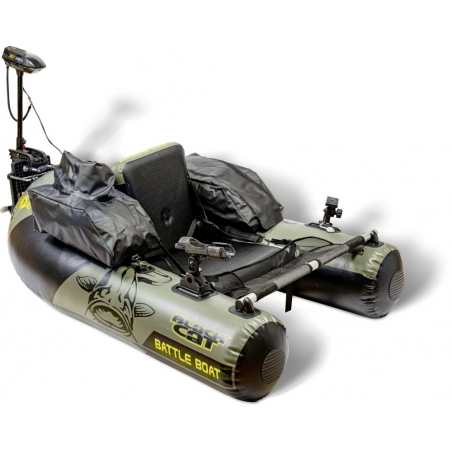 Black Cat Battle Boat Set Belly Boot Set inkl Motor 170cm x 113cm Außenbordmotor