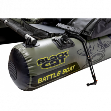 Black Cat Battle Boat Set Belly Boot Set inkl Motor 170cm x 113cm Außenbordmotor