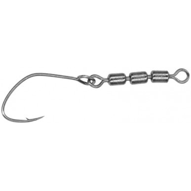 FTM Omura Haken Rotor Hook 4 Forellenhaken Spezial Angelhaken mit Wirbel Gr. 4+6