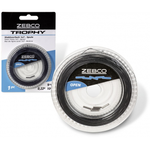 Zebco Trophy Stahlvorfach Einzelhaken Drilling fertiges Raubfischvorfach 1x7 7x7