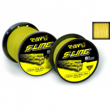 Black Cat S-Line 8fach geflochtene Wallerschnur Wels 250-450m Vorfach Schnur