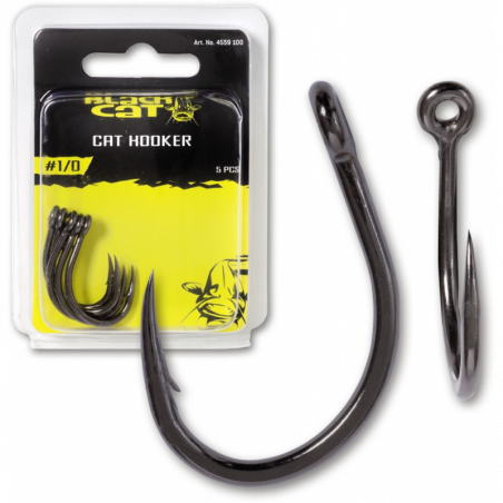 Black Cat Cat Hooker Haken Wallerhaken Welshaken Drilling DG 1/0 2/0 3/0 Coating