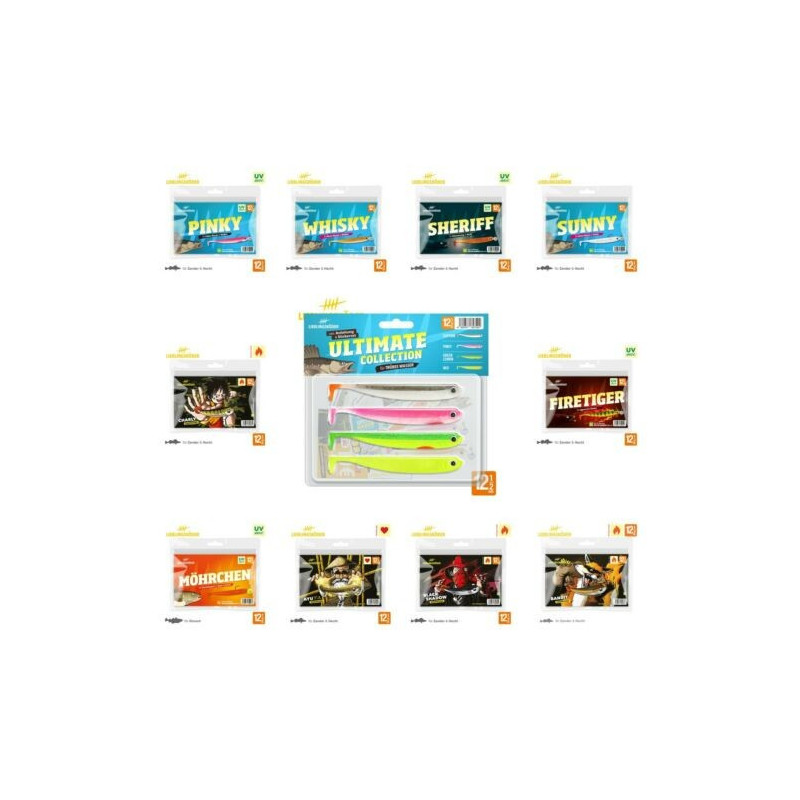 Lieblingsköder 12,5cm 4 Stück Sunny Sheriff Firetiger Barsch Forelle alle Farben