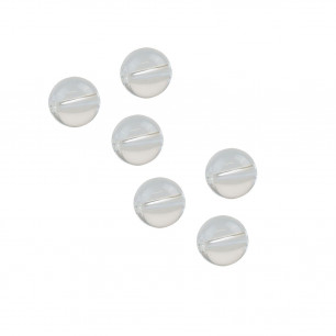 Glasperlen Glass Beads Texas- Carolina Rig DROP SHOT Perlen Rot Klar Barsch