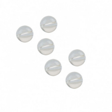 Glasperlen Glass Beads Texas- Carolina Rig DROP SHOT Perlen Rot Klar Barsch