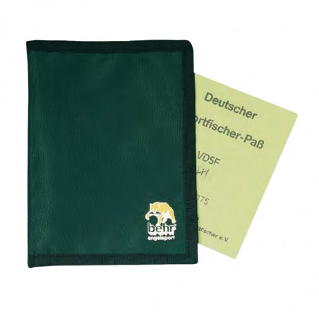 Behr Brieftasche für Angelpapiere Tasche Fischereischein Angelschein Dokument