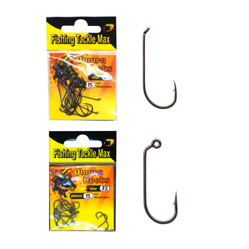 FTM Omura Hooks Haken alle Größen Forelle Nymphenhaken Jighaken Gummi