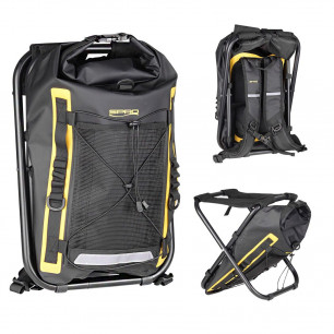 Spro Black Sitpack 40 Rucksack Stuhl Angelrucksack Hocker Wasserdicht Tacklebox