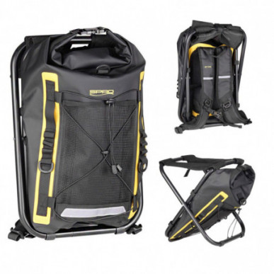 Spro Black Sitpack 40 Rucksack Stuhl Angelrucksack Hocker Wasserdicht Tacklebox