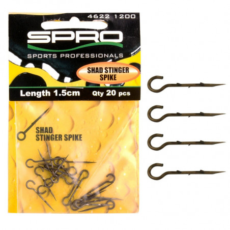 Spro SHAD STINGER SPIKE 25mm 20 Stück für Gummifische Shads Köderfische