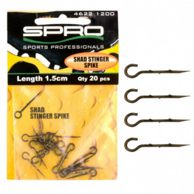 Spro SHAD STINGER SPIKE 25mm 20 Stück für Gummifische Shads Köderfische