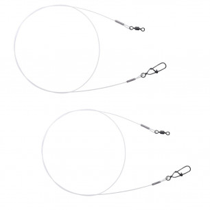 Spro Matt Black Leader Fluoro 2 Fluorocarbon Spinnvorfächer Hechtvorfach Wirbel