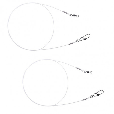 Spro Matt Black Leader Fluoro 2 Fluorocarbon Spinnvorfächer Hechtvorfach Wirbel