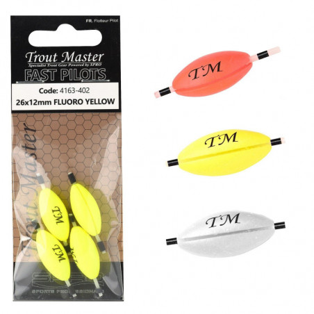 Spro TM Trout Master Oval Fast Pilot 12mm 10mm 16mm Gelb Weiß Rot Pose Schwimmer