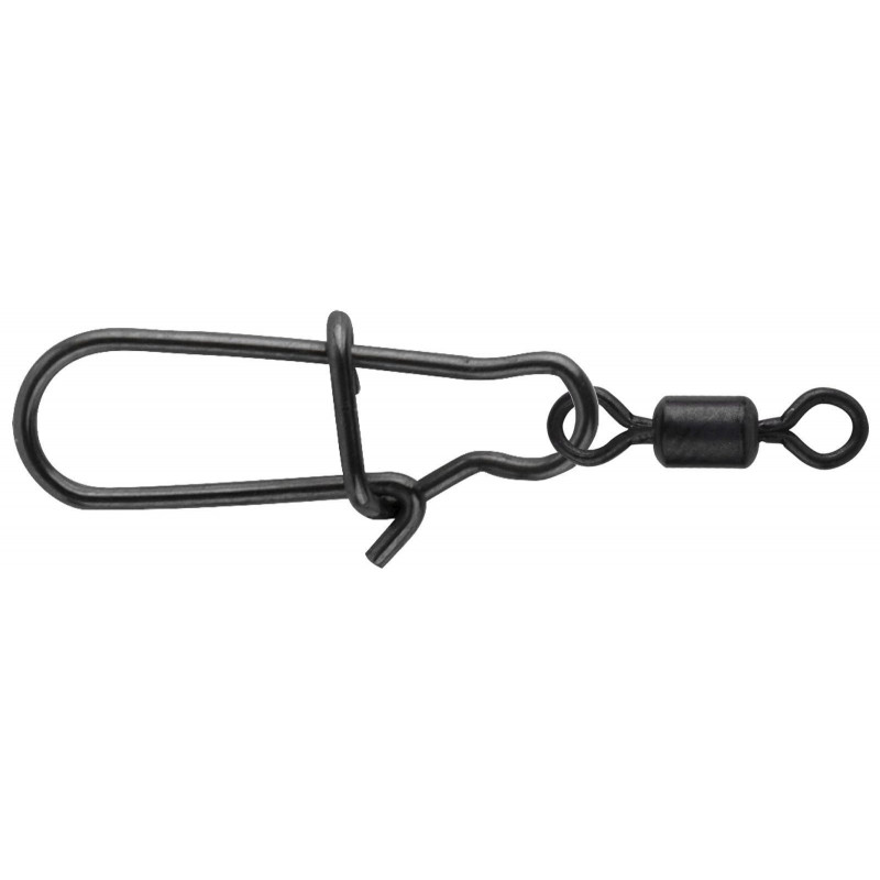 Spro Matte Black Snap Rolling Swivel |Karabiner Wirbel matt schwarz Einhänger Spro Matte Black Snap Rolling Swivel |Karabiner Wirbel matt schwarz Einhänger