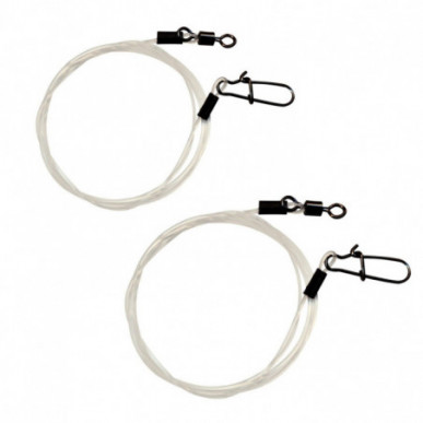 FTM Seika Pro Vorfach Fluorocarbon 60 cm Spinnvorfächer Wirbel + Karabiner Fluo