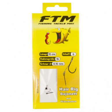 FTM METHOD-FEEDER Spezial-Vorfachhaken Hair Rigs Pellet Spiess Quick Stop