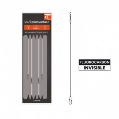 Paladin UL / Spoonvorfach mit Wirbel und Snap Forelle Fluorocarbon Vorfach Trout