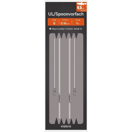 Paladin UL / Spoonvorfach mit Wirbel und Snap Forelle Fluorocarbon Vorfach Trout