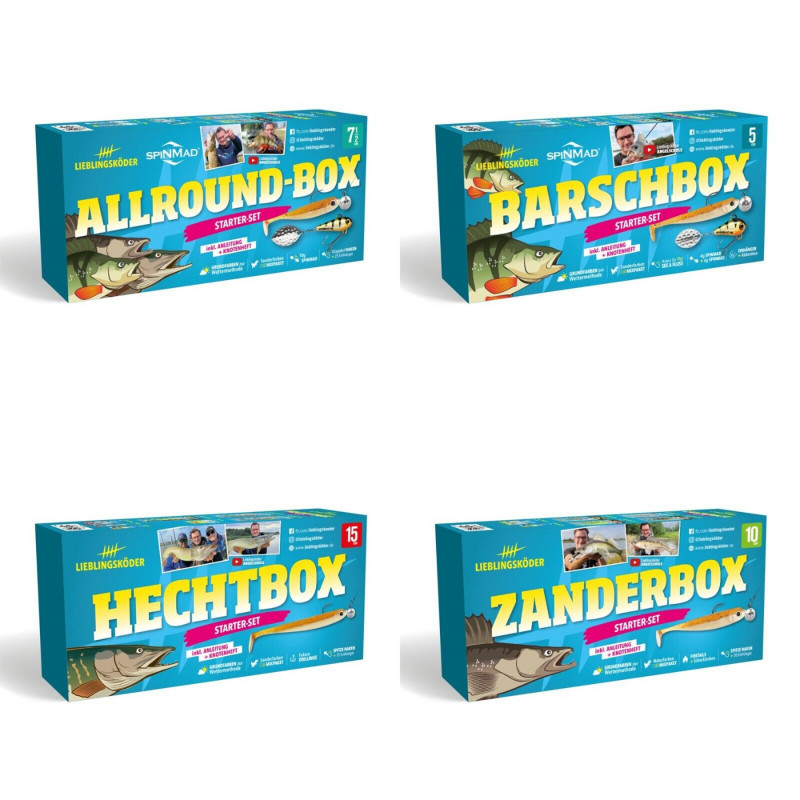 Lieblingsköder Zielfischboxen Barsch Zander Hecht Allround Box Köder Set Gummi