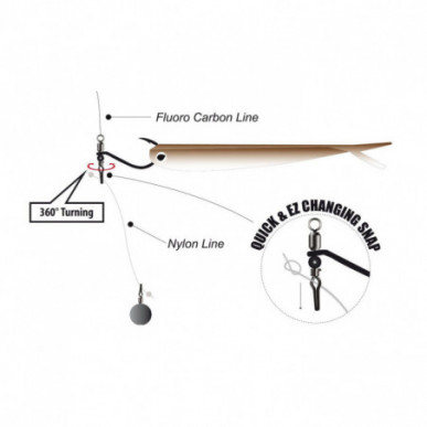 GAMAKATSU Swivel-Shot Drop Shot-Haken DropShot Montage Haken Rig alle Größen