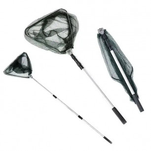 BEHR Klappkescher Ausziehbar Gummiert Maschen Netz Kescher 185cm unterfang