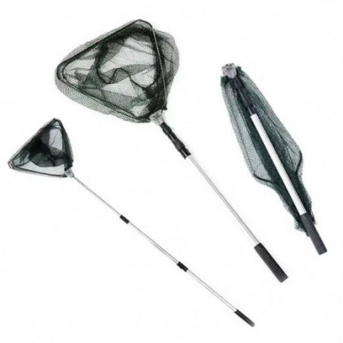 BEHR Klappkescher Ausziehbar Gummiert Maschen Netz Kescher 185cm unterfang