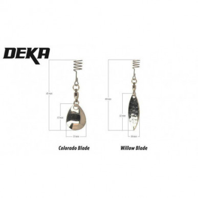 DEKA Spin Blade Willow Gold Spinnerblatt Schrauben Gummifisch Gold Silber